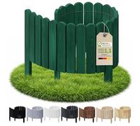Floranica Bordurette Jardin Bois Bord Arrondi 100 cm x 10 cm, Vert
