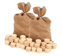 Floranica Bûches Compressées en Bois Dur 2 x 12,5 kg - Bois de Chauffage pour Cheminée, Allume Feu - Haute Valeur Calorifique, Faible Fumée