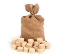 Floranica Bûches de Bois 100% Bûches Compressées en Bois Dur 12,5 kg Bois de Chauffage Bûches Rondes pour Cheminée Allume feu cheminée Haute Valeur Calorifique Faible Fumée