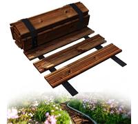 Floranica Chemin de Jardin en Rouleau - 30 x 100 cm - Brune - Clôture à Lattes à piquets Clôture décorative Les Bordures