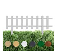 Floranica Clôture de jardin décorative en bois de pin 20 cm x 100 cm Blanc Clôture avec Poteaux pour Jardin Clôture en piquets Clôture à planter Clôture en lattes