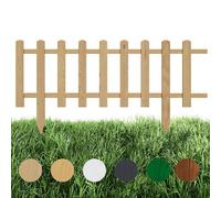 Floranica Clôture de jardin décorative en bois de pin 30 cm x 100 cm Nature Clôture avec Poteaux pour Jardin Clôture en piquets Clôture à planter Clôture en lattes