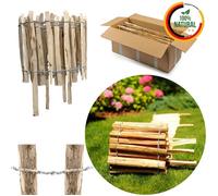 Floranica Clôture en palissade en noisette avec poteaux, hauteur 50 cm x ml, espacement des lattes 4-6, cclôture en châtaignier