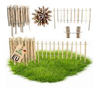 Floranica Clôture ganivelle à Lattis Noisetier Bois 35 cm x 5 m, espacement des lattes 4-6, clôture de jardin bordure de parterre