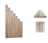 Floranica Lames de terrasse en Bois Planches Lisses en mélèze Planche à Bords Bois de Construction Non traité Panneau Bois Exterieur 5 pièces, Hauteur: 110 cm