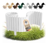 Floranica Palissade Déco Bois Blanc 100 cm, Hauteur 40 cm - Séparation