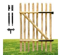 Floranica Portail de Jardin portillon en Bois Hazel clôture Portail charnières et Accessoires Largeur Entre Piquets 6-9 cm pour clôture 120cm Hauteur: 115cm Largeur: 100cm