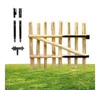 Floranica Portail de Jardin portillon en Bois Hazel clôture Portail charnières et Accessoires Largeur Entre Piquets 6-9 cm Hauteur: 50cm Largeur: 100cm