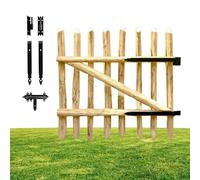 Floranica Porte de jardin, portail de clôture - Bois de noisetier, hauteur: 60 cm largeur: 100 cm - Portillon incluant accessoires