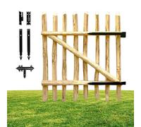 Floranica Porte de jardin, portail de clôture - Bois de noisetier, hauteur: 70 cm largeur: 100 cm - Portillon incluant accessoires