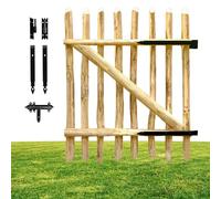Floranica Portail de Jardin portillon en Bois Hazel clôture Portail charnières et Accessoires Largeur Entre Piquets 6-9 cm Hauteur: 80cm Largeur: 100cm