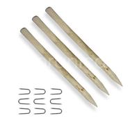 Floranica Poteau de clôture en noisetier Hauteur: 150 cm - 1pc - Piquet en Bois rondntuteur tomate plante diamètre 6-8 cm