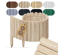 Floranica Rollborder Clôture flexible en bois de pin 100 cm Bordure jardin