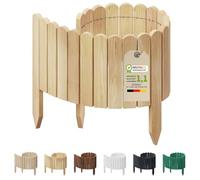 Floranica Rollborder Clôture Flexible en Bois de pin 100 x 30 cm Nature Bordure Jardin Exterieur Palissade en Bois Claustra Barrière Parterre de Fleurs Cloture Parterre
