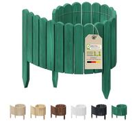 Floranica Rollborder Clôture Flexible en Bois de pin 100 x 30 cm Vert Bordure Jardin Exterieur Palissade en Bois Claustra Barrière Parterre de Fleurs Cloture Parterre