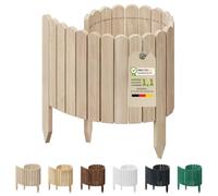 Floranica Rollborder Clôture Flexible en Bois de pin 100 x 40 cm Non-traité Bordure Jardin Exterieur Palissade en Bois Claustra Barrière Parterre de Fleurs Cloture Parterre