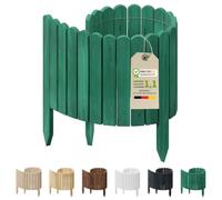 Floranica Rollborder Clôture Flexible en Bois de pin 100 x 40 cm Vert Bordure Jardin Exterieur Palissade en Bois Claustra Barrière Parterre de Fleurs Cloture Parterre