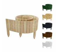 Floranica Rollborder II Clôture Flexible en Bois de pin 200 x 10 cm Non-traité (raccourcissable) Palissade de Parterre Non imprégnée Bordure Jardin Clôture décorative Rollboarder