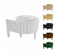 Floranica Rollborder II Clôture Flexible en Bois de pin 200 x 30 cm Blanc (raccourcissable) Palissade de Parterre imprégnée Bordure Jardin Clôture décorative Rollboarder