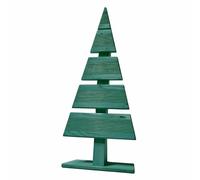 Floranica Sapin de Noël en Bois Naturel 60x27cm Décoration d'intérieur et d'extérieur Petit Sapin en Bois de mélèze Fait à la Main, Vert