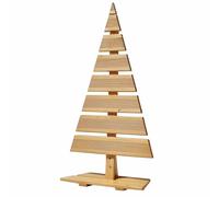 Floranica Sapin de Noël en Bois Naturel 90x45cm Décoration d'intérieur et d'extérieur Grand Sapin en Bois de mélèze Fait à la Main, Naturel
