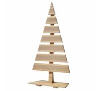 Floranica Sapin de Noël en Bois Naturel 90x45cm Décoration d'intérieur et d'extérieur Grand Sapin en Bois de mélèze Fait à la Main, Non Traité