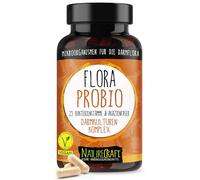 FloraProbio - Complexe de cultures avec 23 souches bactériennes (10 milliards d'UFC) & fibres d'acacia sans inuline, végétalien - 60 gélules gastro-résistantes (= 2 mois de conservation max.)
