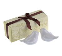 Floratek Lot de 20 ensembles (40 pièces) de salière et poivrière pour mariage avec boîte d'emballage