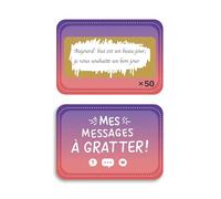 FloraVigo 50 cartes à gratter personnalisables et 52 autocollants dorés à gratter, cadeau pour anniversaire, Saint-Valentin, Noël, pendaison de crémaillère, départ en retraite, baby shower