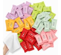 FloraVigo 72 pièces de serviettes compressées, serviettes compressées jetables, mini serviettes compressées pour le visage, se déploient à l'état humide pour un nettoyage mobile, adaptées aux voyages