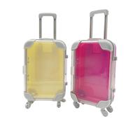 FloraVigo Cadeau de voyage miniature - Cadeau d'argent - Caisse de vacances - Tirelire de voyage comme cadeau pour les vacances, caisse de voyage à offrir de l'argent pour le voyage (jaune rouge)