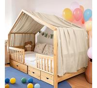 FloraVigo Couvre-lit pour la maison fait à la main en mousseline de coton 100 % auvent en tissu pour décoration de lit de maison pour filles et adolescents - Rideau de lit (132 x 360 cm)