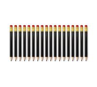FloraVigo Lot de 18 mini crayons de golf HB noirs avec gomme, adaptés pour une utilisation dans différents environnements tels que les étudiants, les écoles, les bureaux, les églises ou les maisons
