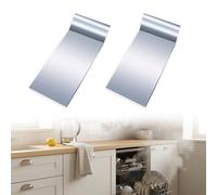 FloraVigo Lot de 2 films d'isolation thermique pour plan de travail - Pour lave-vaisselle - 695 × 75 mm - Résistant à la chaleur - En aluminium - Convient pour Bauknecht, Indesit, Beko, Whirlpool