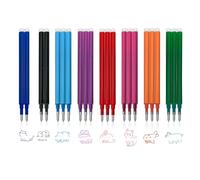 FloraVigo Lot de 22 recharges effaçables à pointe de 0,7 mm, compatibles avec Pilot FriXion Ball, Clicker et Eberhard Faber, recharges effaçables pour stylo à encre gel pour l'école et le quotidien