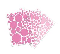 FloraVigo Sticker mural pour chambre d'enfant, 186 autocollants muraux à pois pour fille, garçon, enfant et bébé - Décoration de chambre de bébé (rose)