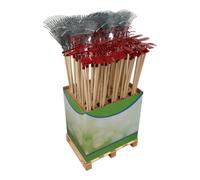 Floraworld floraworld Balai à feuilles, griffes, râteau et double houe, présentoir FW Quantité:1