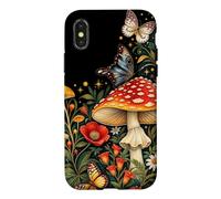 Flore de Champignons Amanita botanique Vintage Coque pour iPhone X/XS