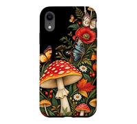 Flore de Champignons Amanita botanique Vintage Coque pour iPhone XR