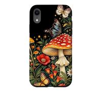 Flore de Champignons Amanita botanique Vintage Coque pour iPhone XR
