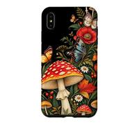 Flore de Champignons Amanita botanique Vintage Coque pour iPhone XS Max