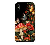 Flore de Champignons Amanita botanique Vintage Coque pour iPhone XS Max
