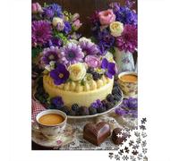 Florel Cake Decoration 1000 Pièces Carton Épais Puzzle Premium Couple Partenaires Soulagement du Stress Décoration Murale Pack De Valeur 70x50cm/1000pcs