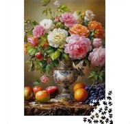 Florel Still Life 1000 Pièce Papier Écologique Jeu De Puzzle Couple Partenaires Jeu Stimulant Entraînement du Cerveau Décoration 70x50cm/1000pcs