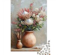 Florel Still Life 1000 Pièces Carton Robuste Puzzle De Bricolage Collecteurs Défi du Jeu Éducatif Entraînement du Cerveau Belle Décoration 70x50cm/1000pcs