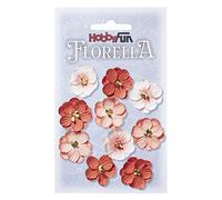 Florella Lot de 10 fleurs en papier mûrier Pêche 2,5 cm Hobbyfun