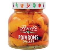 FLORELLI - Poivrons Grillés aux Arômes Intenses, Texture Fondante en Bocal Pratique 170g - Le Lot De 3