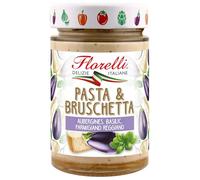 FLORELLI - Sauce gourmande Aubergines Parmesan et Basilic, saveur méditerranéenne intense (Pot 190g) - Le Lot De 4