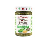 FLORELLI - Sauce Pesto Genovese Authentique, Saveur Intense et Texture Onctueuse (Pot 190g) - Le Lot De 4