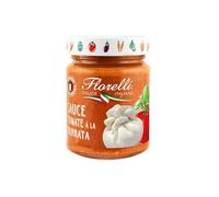 FLORELLI - Sauce Tomate Crémeuse à la Burrata, Saveur Onctueuse et Gourmande (Pot 250g) - Le Lot De 4